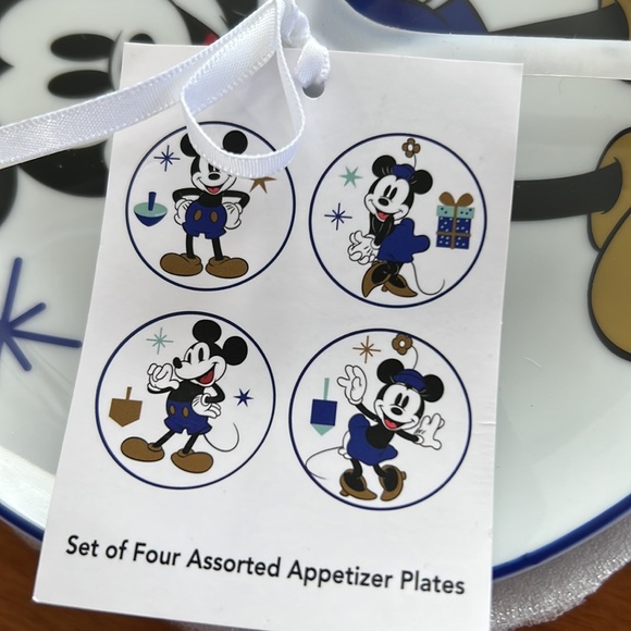 Mickey Mouse Disney Hanukkah appetizer plates - Picture 2 of 4